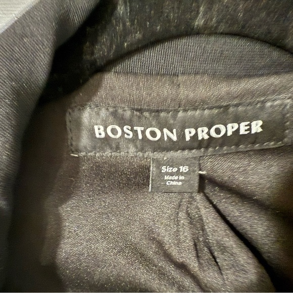 Boston Proper Women 16 Blazer Black Office Professional Chic Timeless Work - Picture 3 of 8